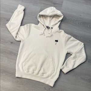 Palm Angels White Sweatshirt Hoodie Casual Fit